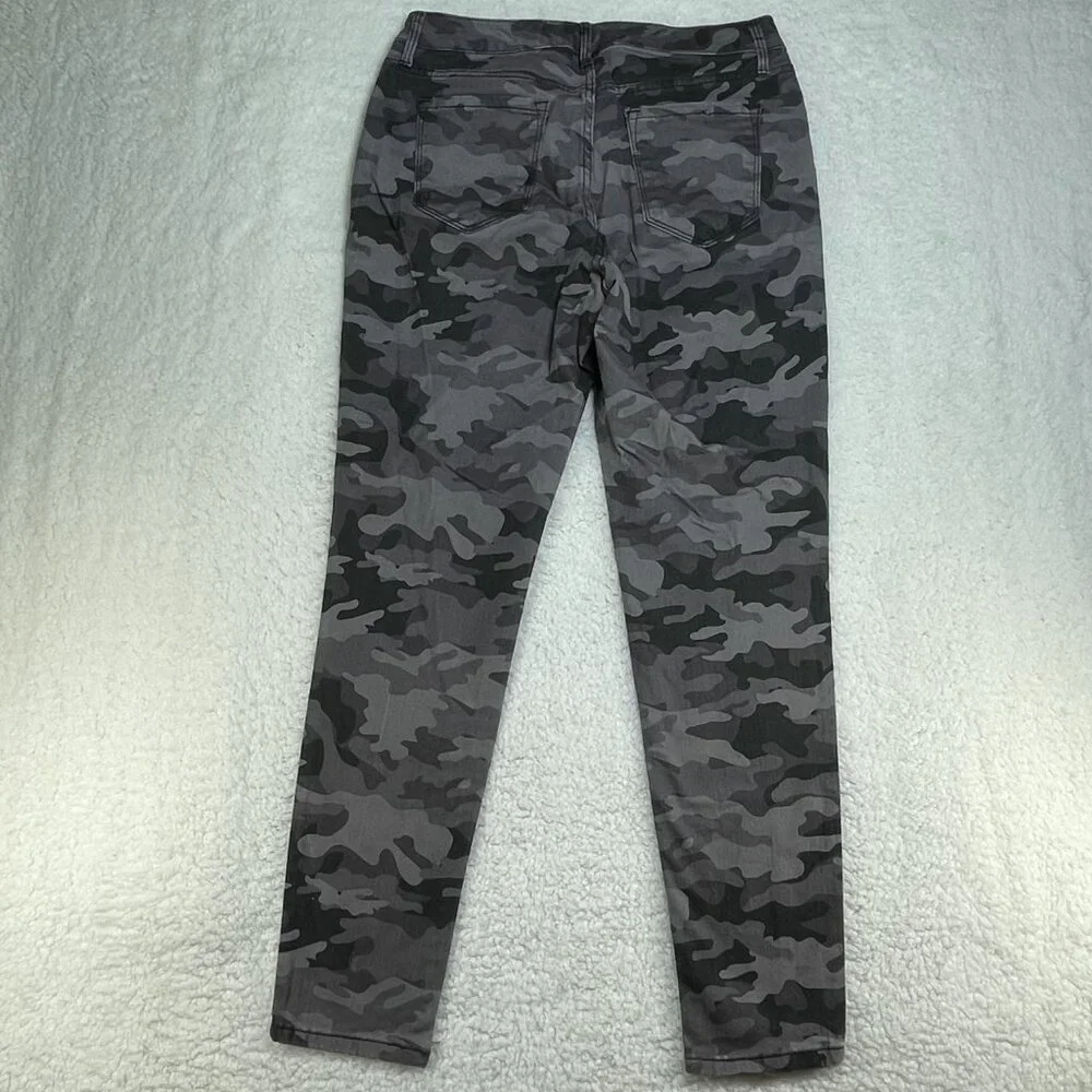 Nine West Jeans Womens 6 Brown Camo Floral Skinny Ankle Mid Rise Denim 28x28 - Picture 2 of 11